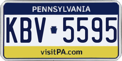 PA license plate KBV5595