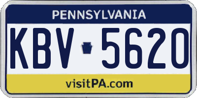 PA license plate KBV5620