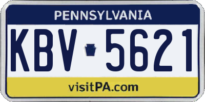PA license plate KBV5621