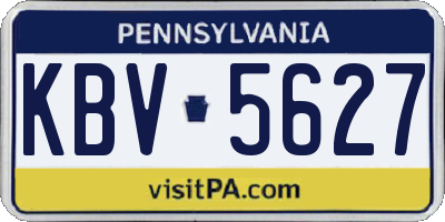 PA license plate KBV5627
