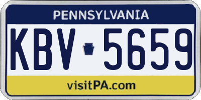 PA license plate KBV5659