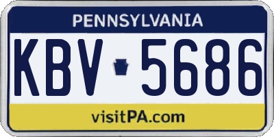 PA license plate KBV5686