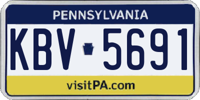 PA license plate KBV5691