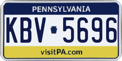PA license plate KBV5696