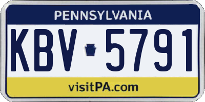 PA license plate KBV5791