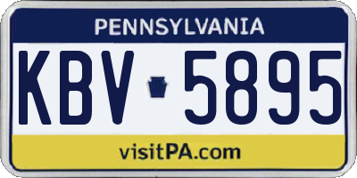 PA license plate KBV5895