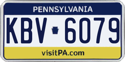 PA license plate KBV6079