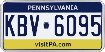 PA license plate KBV6095