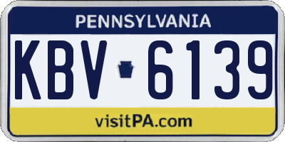 PA license plate KBV6139