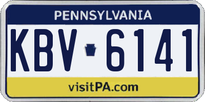 PA license plate KBV6141