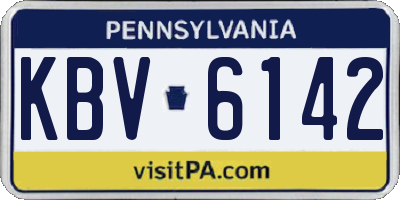 PA license plate KBV6142
