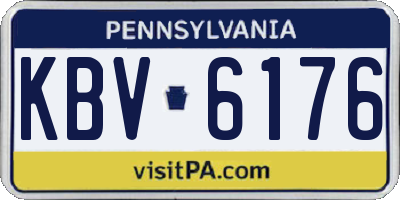 PA license plate KBV6176