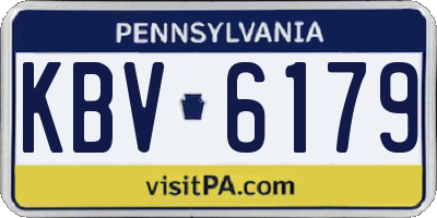 PA license plate KBV6179