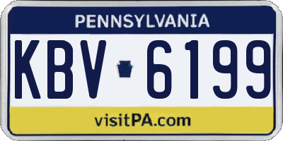 PA license plate KBV6199