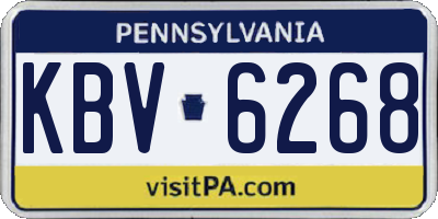 PA license plate KBV6268