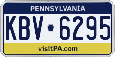 PA license plate KBV6295