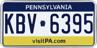 PA license plate KBV6395