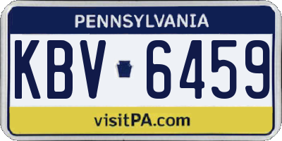 PA license plate KBV6459