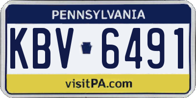 PA license plate KBV6491