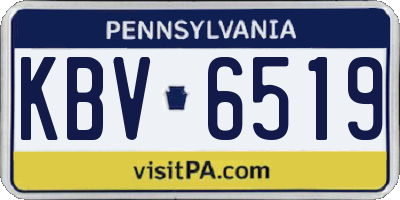 PA license plate KBV6519