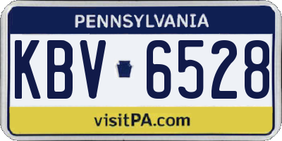 PA license plate KBV6528