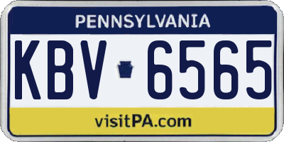 PA license plate KBV6565