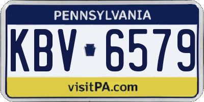 PA license plate KBV6579