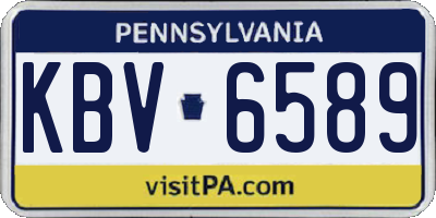 PA license plate KBV6589