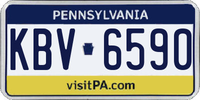 PA license plate KBV6590