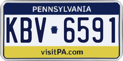 PA license plate KBV6591