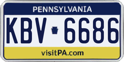 PA license plate KBV6686