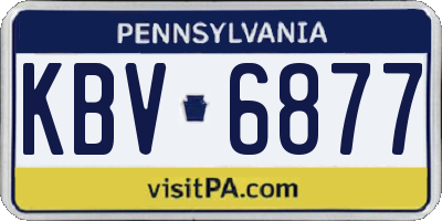 PA license plate KBV6877