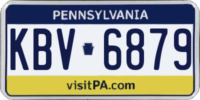 PA license plate KBV6879