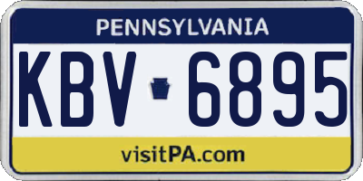 PA license plate KBV6895
