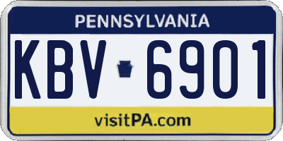 PA license plate KBV6901