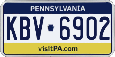 PA license plate KBV6902