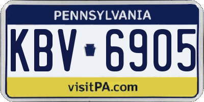 PA license plate KBV6905