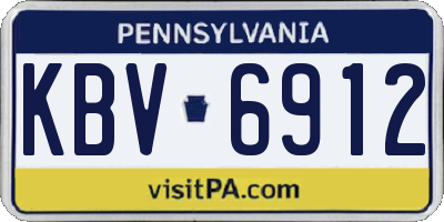PA license plate KBV6912