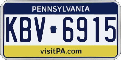 PA license plate KBV6915
