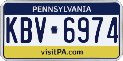 PA license plate KBV6974