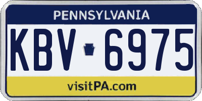PA license plate KBV6975