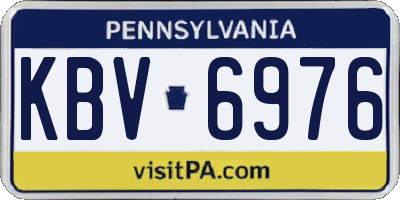 PA license plate KBV6976