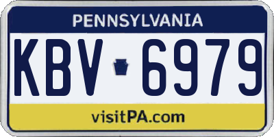 PA license plate KBV6979