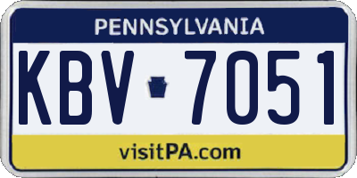 PA license plate KBV7051