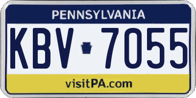 PA license plate KBV7055