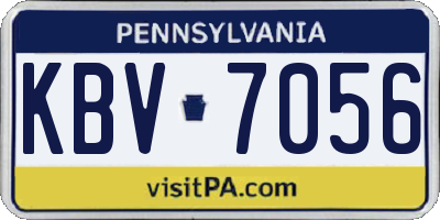 PA license plate KBV7056
