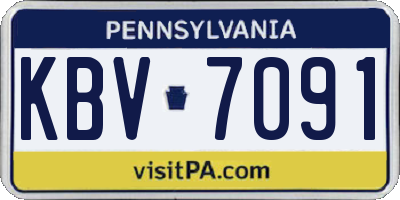 PA license plate KBV7091