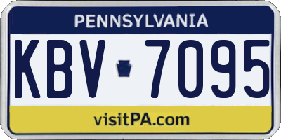 PA license plate KBV7095