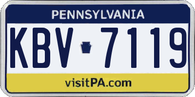 PA license plate KBV7119