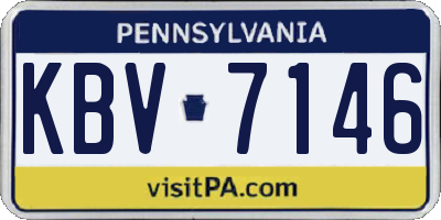 PA license plate KBV7146